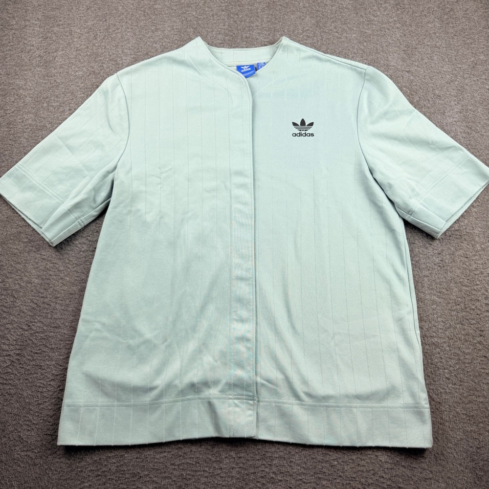 adidas Light Mint Green Short Sleeve Shirt Jacket